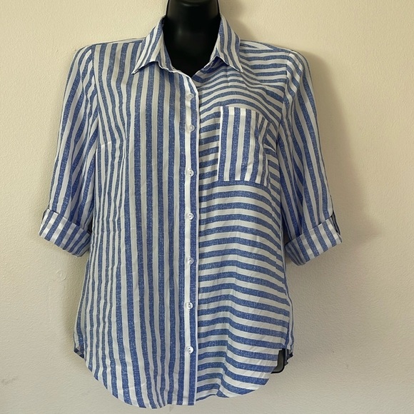 BCX Pinstripe Button Up Shirt - Picture 1 of 4